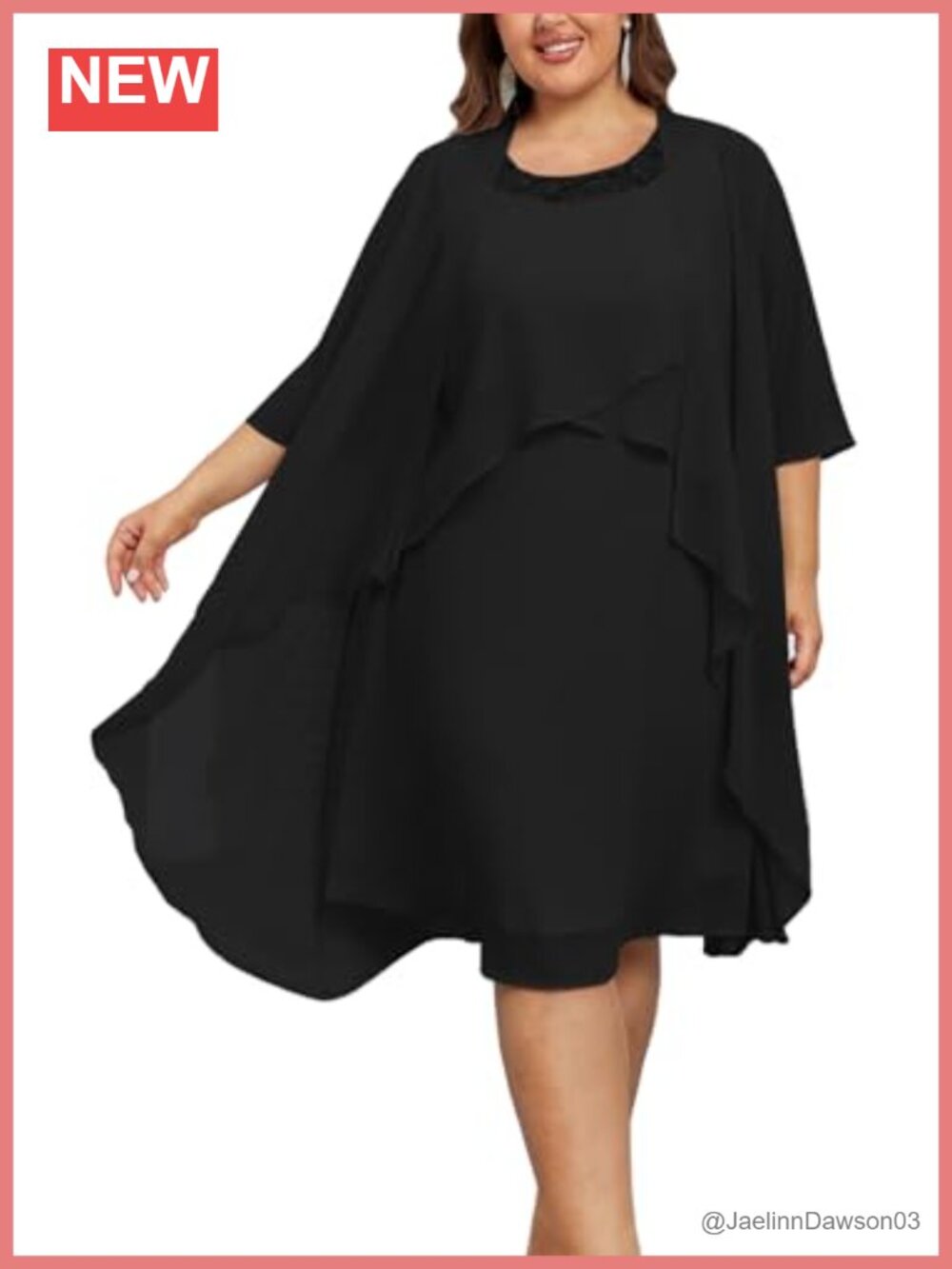 Plus Size 2 Piece Mother of the Bride Dress Set with Chiffon Jacket